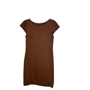 Alice + Olivia Employed Women's Brown Cap Sleeve Mini Dress Size 8